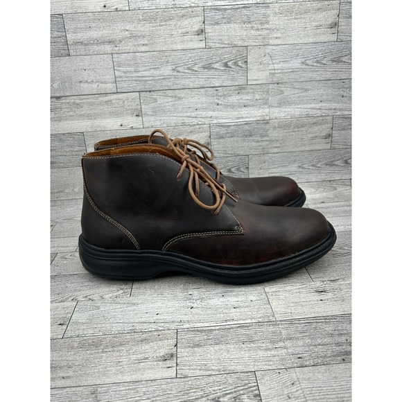 Dr Comfort Ruk‎ 7920 Mens Brown Leather Chukka Boots Size 9W Wide Orthopedic main image 8